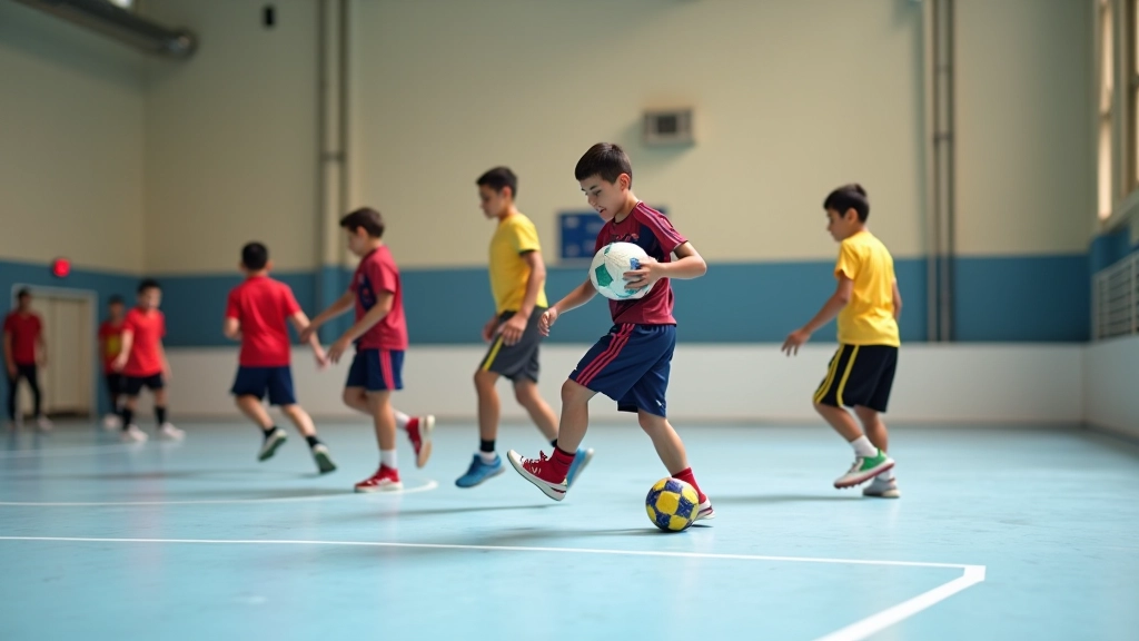 خطوات تطور لاعب كرة اليد من سن الثمانية إلى ستة عشر سنة موضحة بصور تدريبات مختلفة